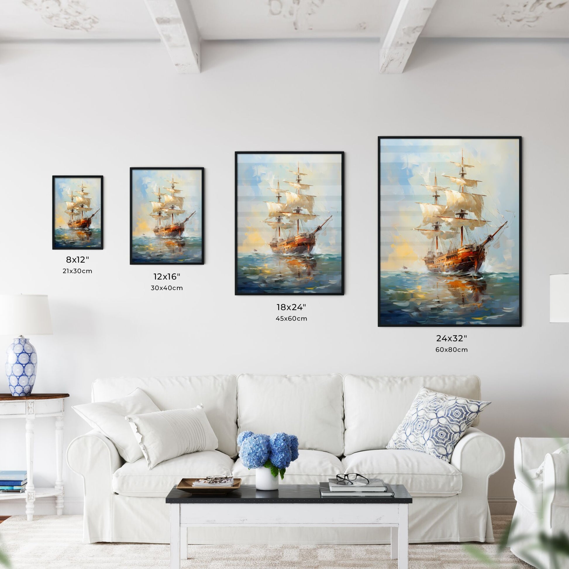 Christopher Columbus Ships - A Painting Of A Ship In The Water Default Title