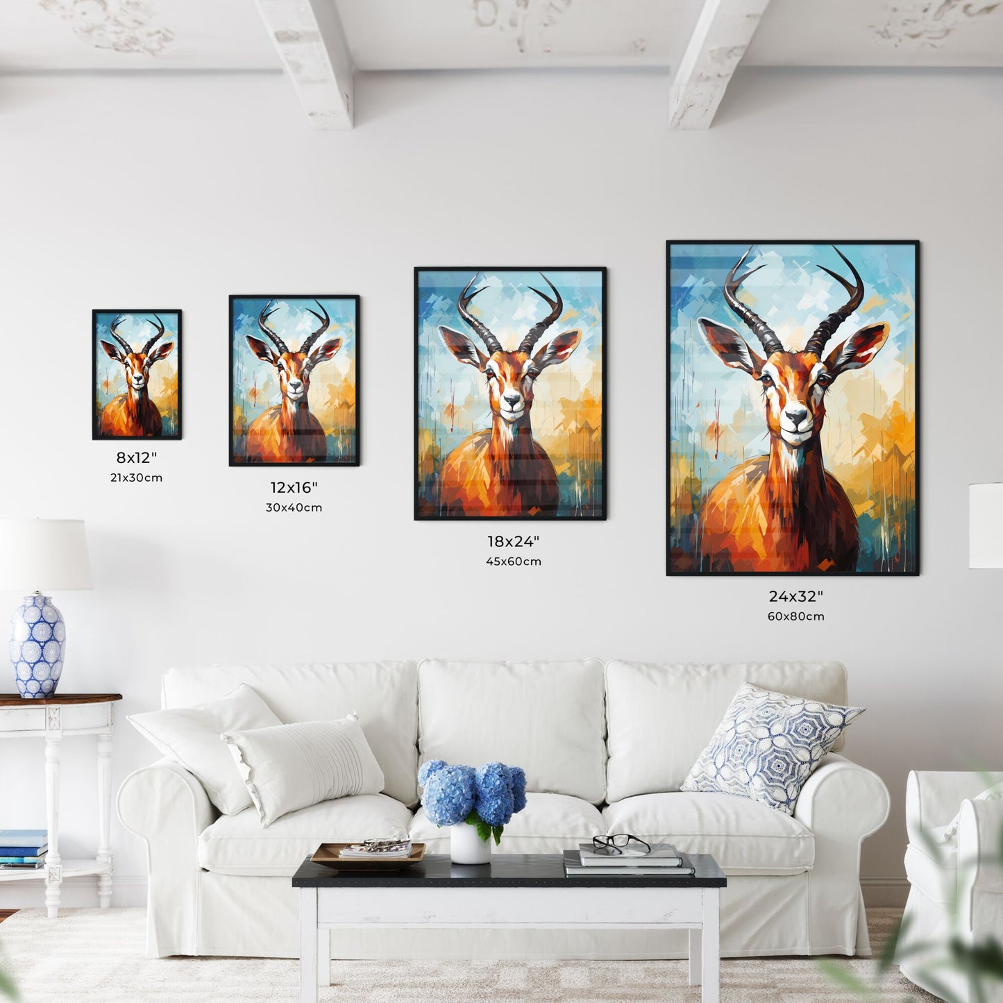 Endangered Bontebok Antelope - A Painting Of An Animal With Horns Default Title