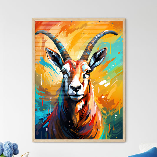 Endangered Bontebok Antelope - A Painting Of A Goat With Horns Default Title