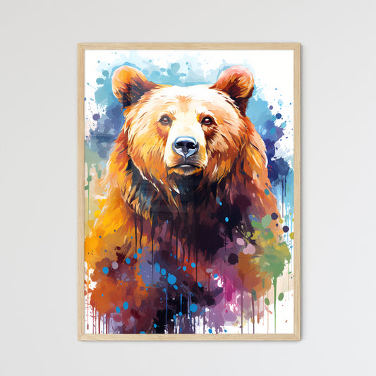 Silhouette Bear Isolated On White Background - A Painting Of A Bear Default Title