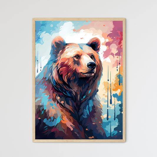 Silhouette Bear Isolated On White Background - A Painting Of A Bear Default Title