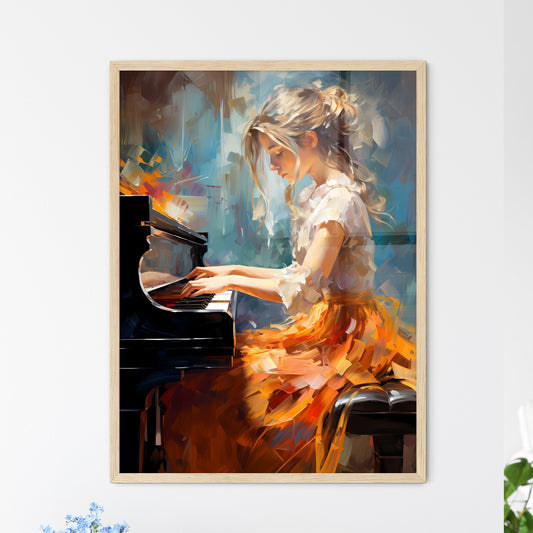 The Girl Playing On The Piano - A Woman Playing A Piano Default Title