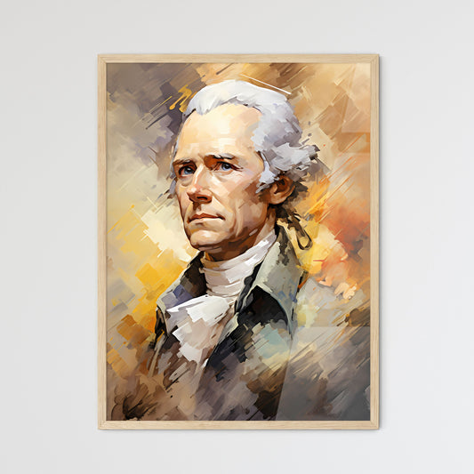 Secretary Of The Treasury Alexander Hamilton Close Up - A Painting Of A Man Default Title