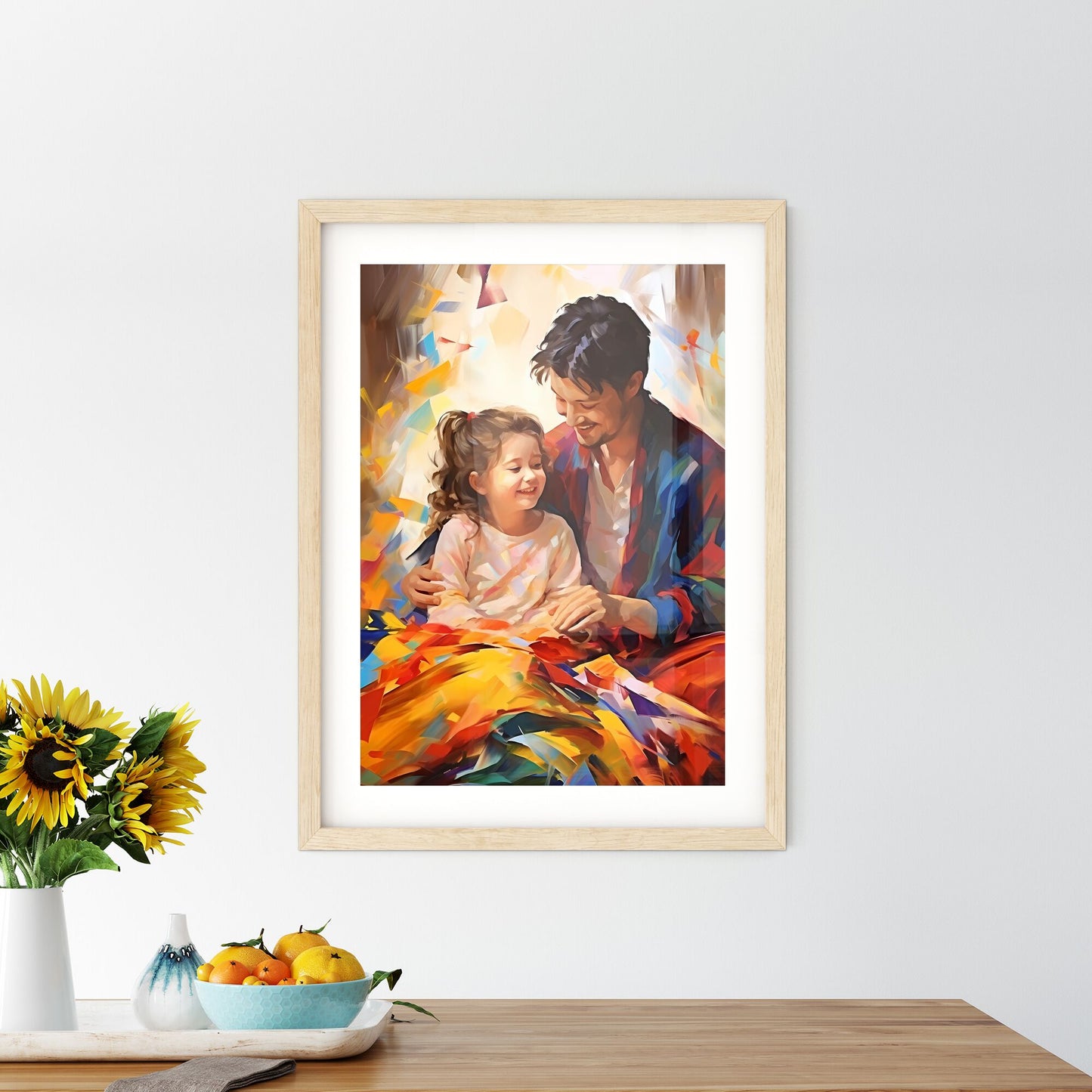 Happy Family. Mother And Baby Playing Under Blanket - A Man And A Child Smiling Default Title
