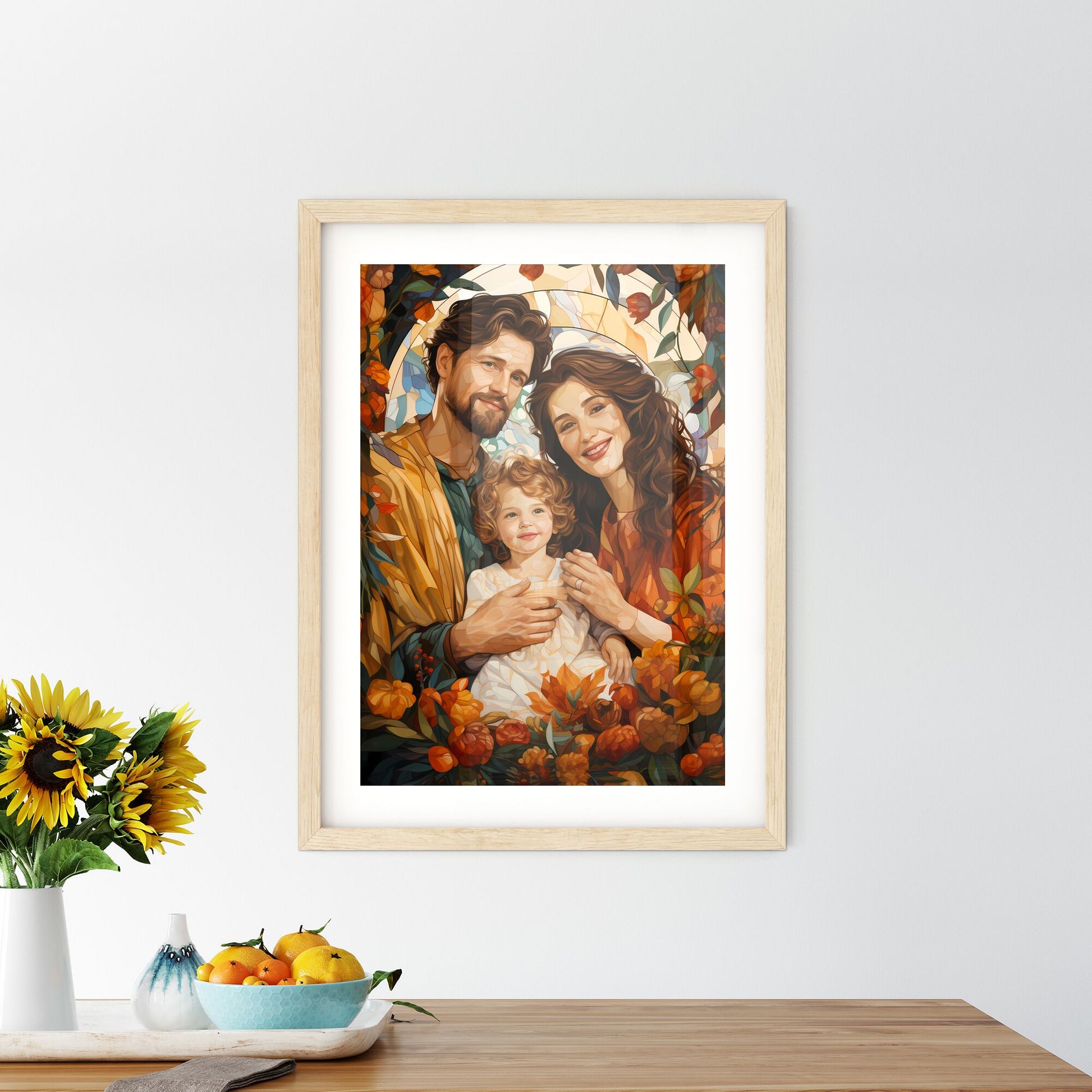 Happy Young Family With Two Children - A Family Portrait With A Child Default Title