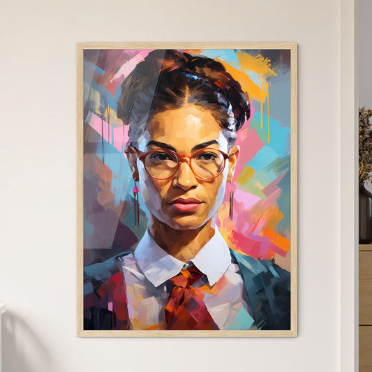 Rosa Parks American Civil Rights Activist - A Woman With Red Glasses And A Bun In A Tie Default Title