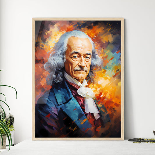 Voltaire French Enlightenment Writer Philosopher - A Painting Of A Man With A Mustache Default Title