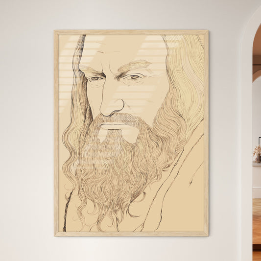Portrait Of Albrecht Dürer - A Drawing Of A Man With Long Hair And A Beard Default Title