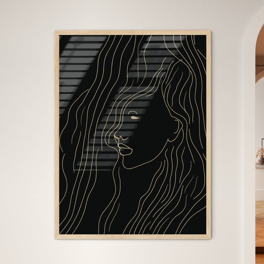 Bananas Forever Poster - A Drawing Of A Woman With Long Hair Default Title