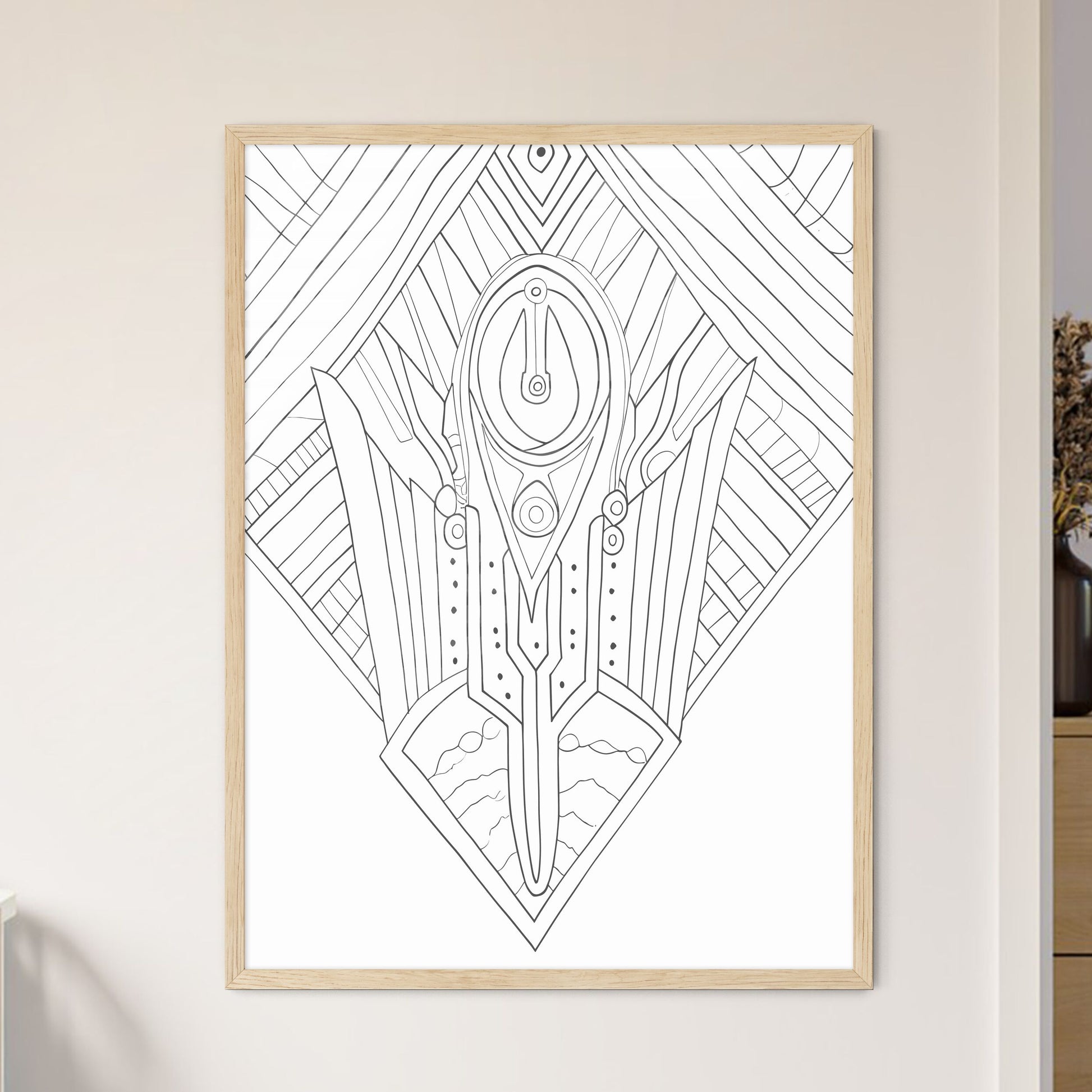 Hamsa Hands Poster - A Black And White Drawing Of A Design Default Title