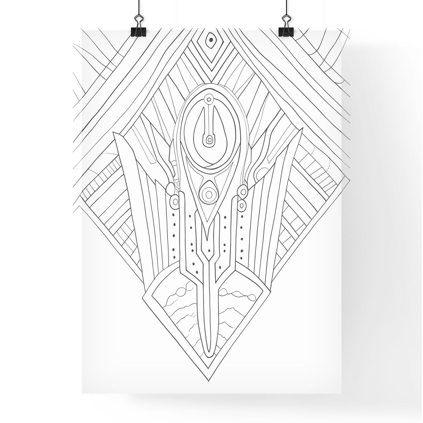 Hamsa Hands Poster - A Black And White Drawing Of A Design Default Title