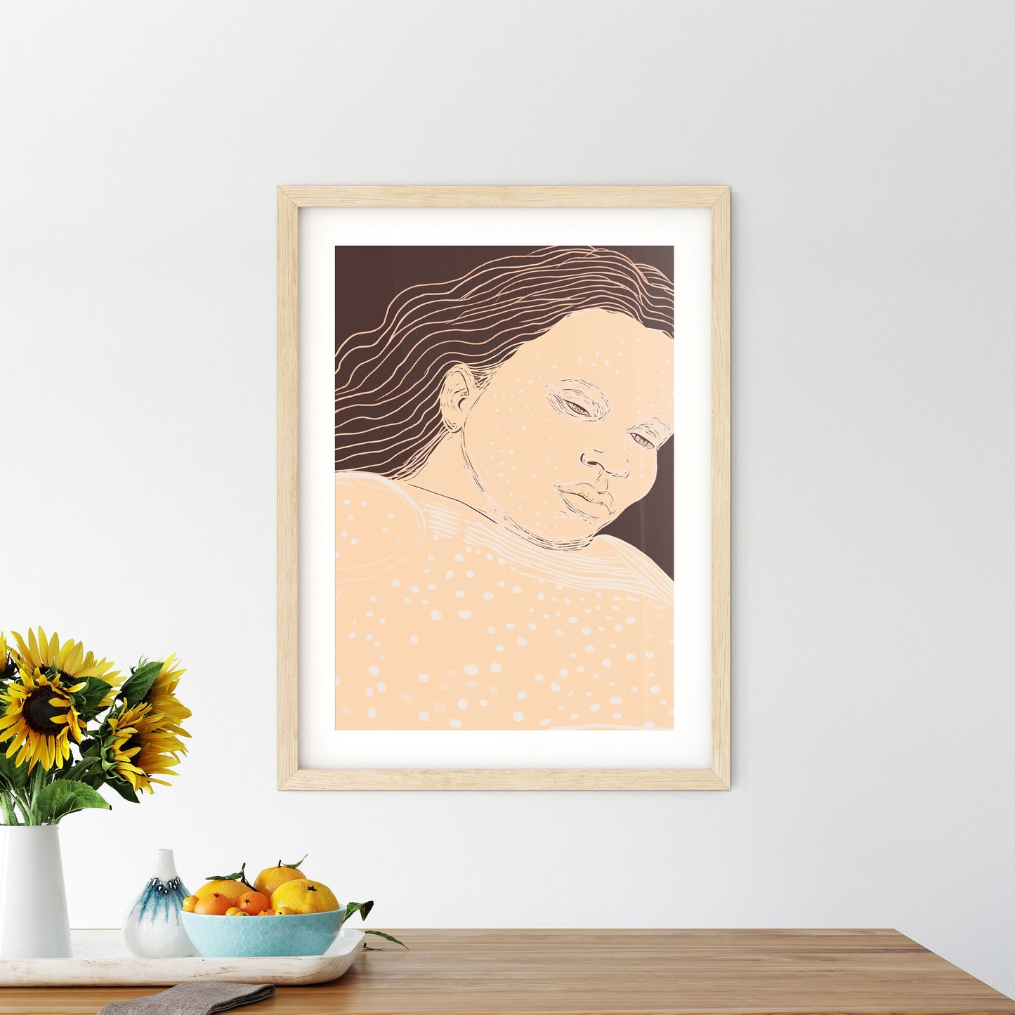 Pregnant Woman - A Drawing Of A Woman With Long Hair Default Title