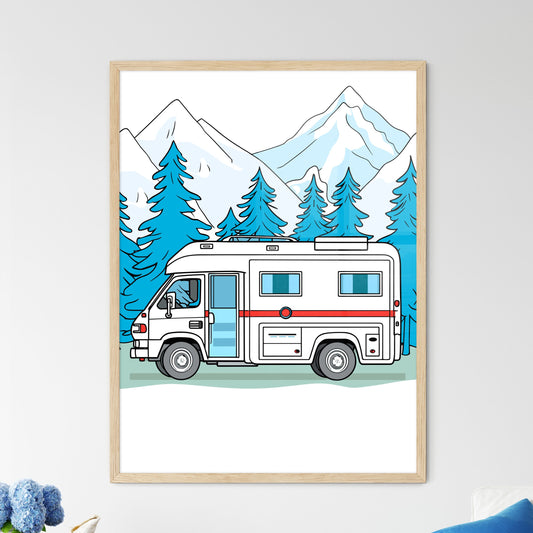 Ambulance Mini Bus Vector Illustration - A Cartoon Of A Camper Van Default Title