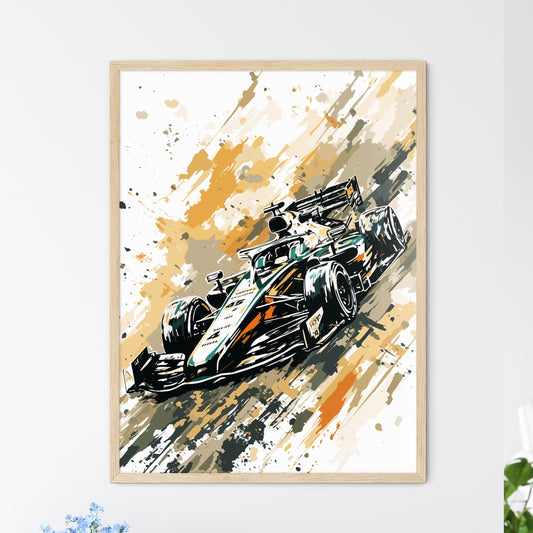 Formula 1 Race Poster - A Painting Of A Race Car Default Title
