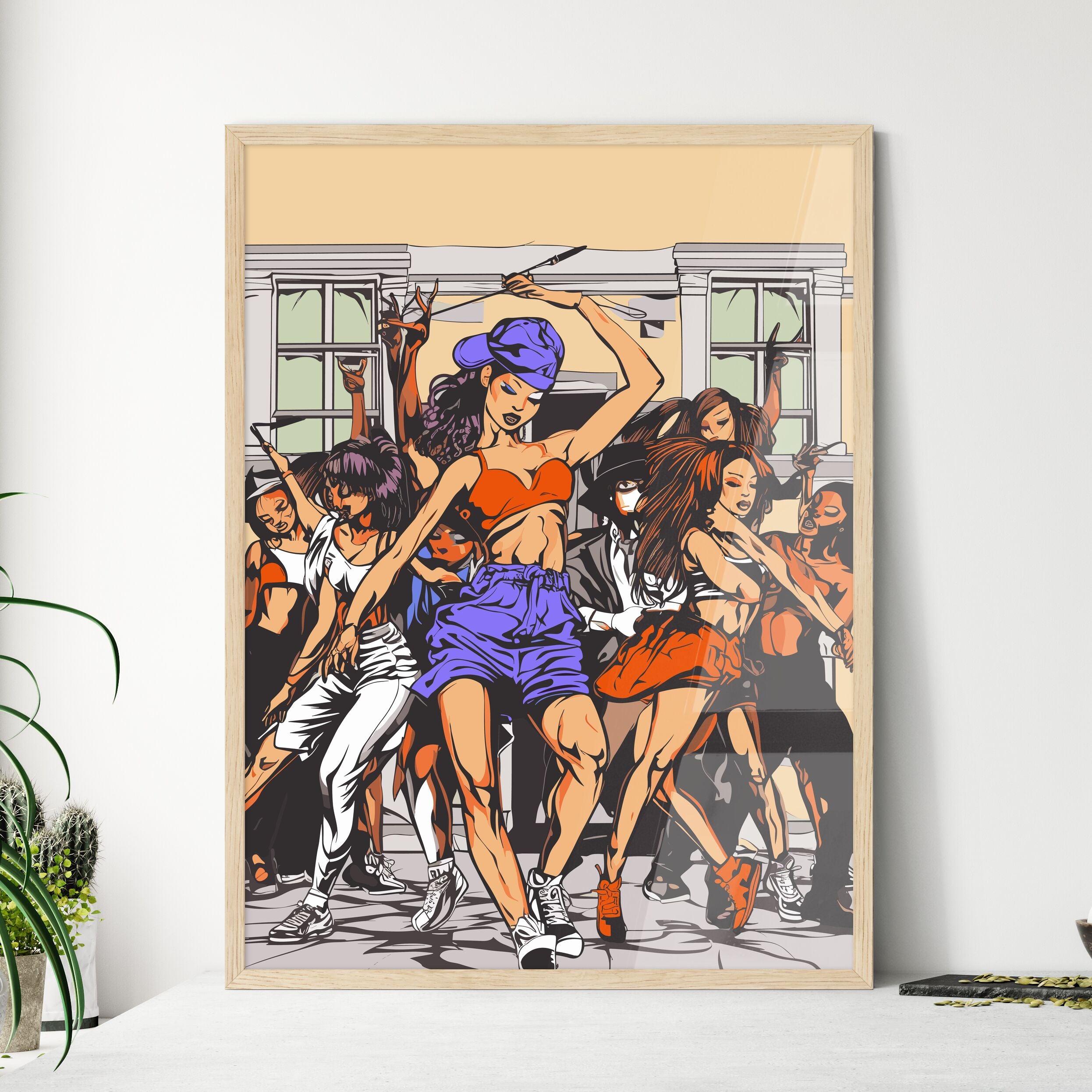 Hip Hop Dance Academy Poster - A Group Of W - Framed Art Print – HEBSTREIT