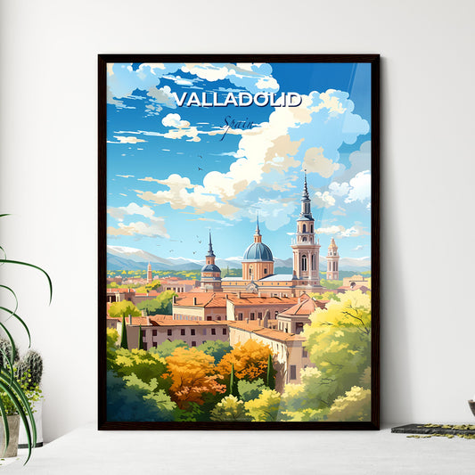Valladolid Spain Skyline - A City With A Blue Sky And Clouds - Customizable Travel Gift Default Title