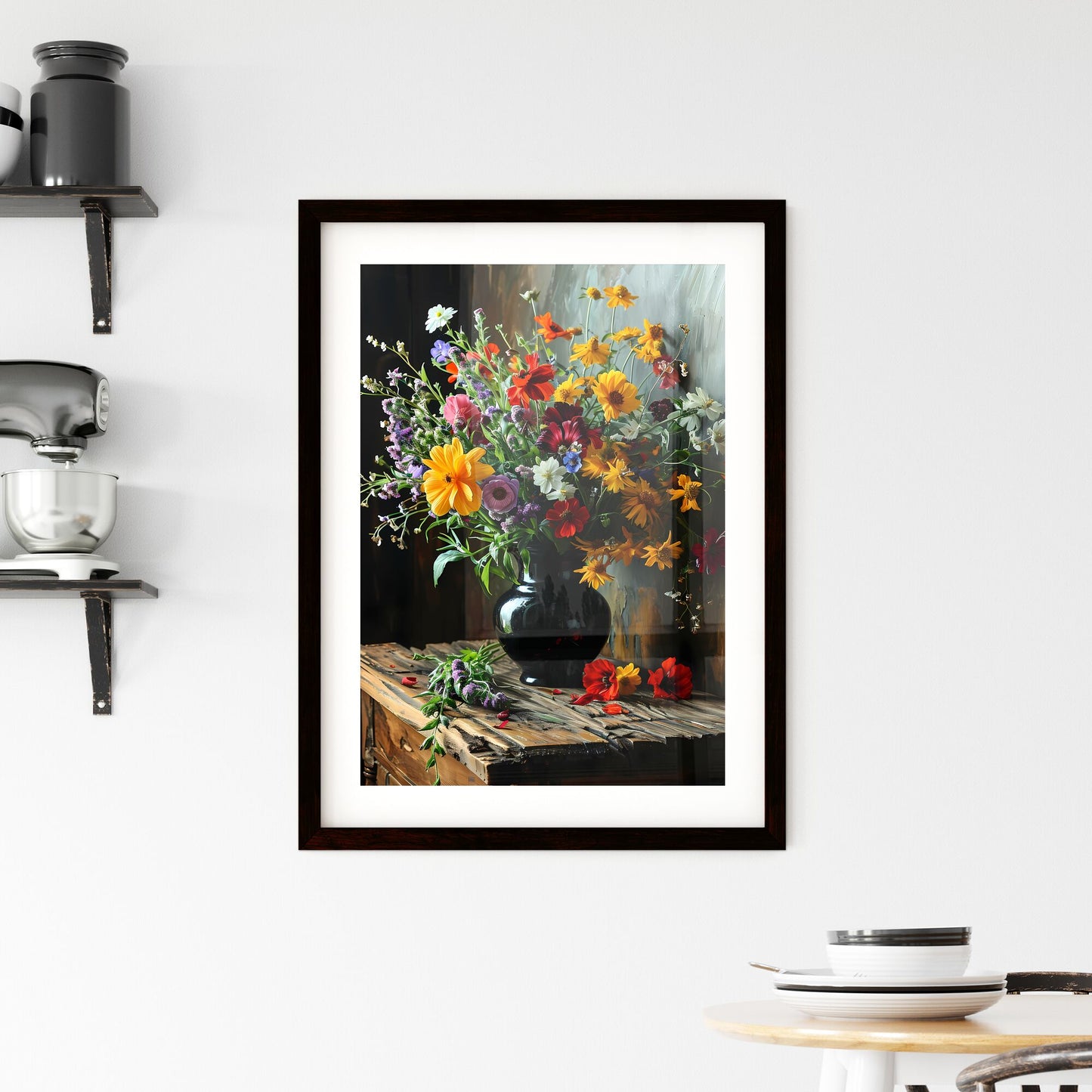 A Poster of flowers - A Vase Of Flowers On A Table Default Title