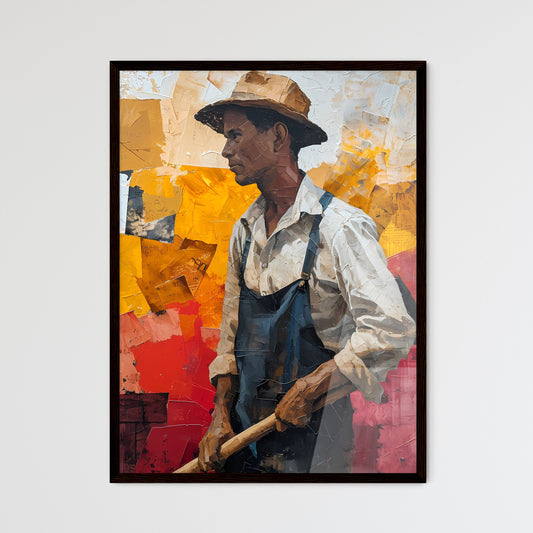 A Poster of gold prospector miner - A Painting Of A Man In A Hat Default Title