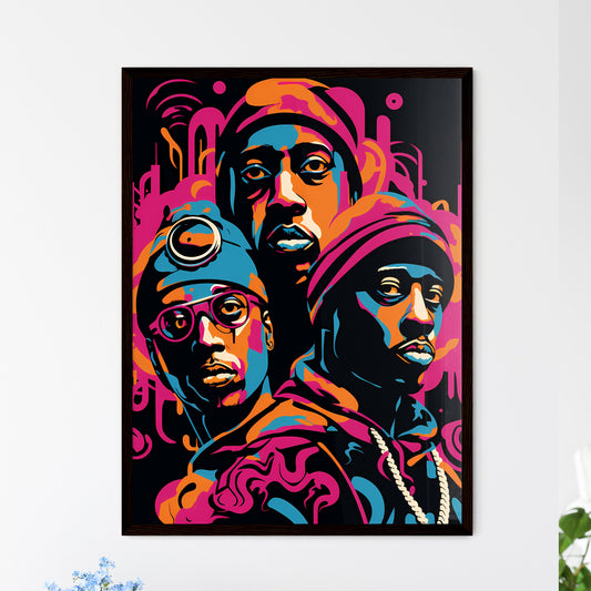 A Poster of illustration of A Tribe Called Quest - A Group Of Men Wearing Hats Default Title
