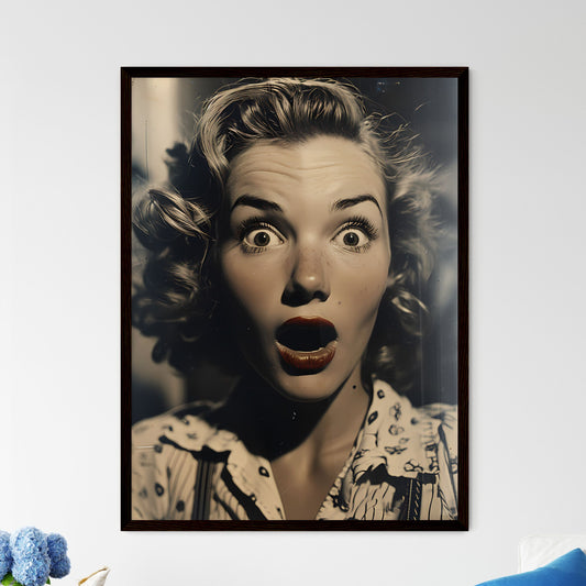 A Poster of shes making silly faces - A Woman With Her Mouth Open Default Title