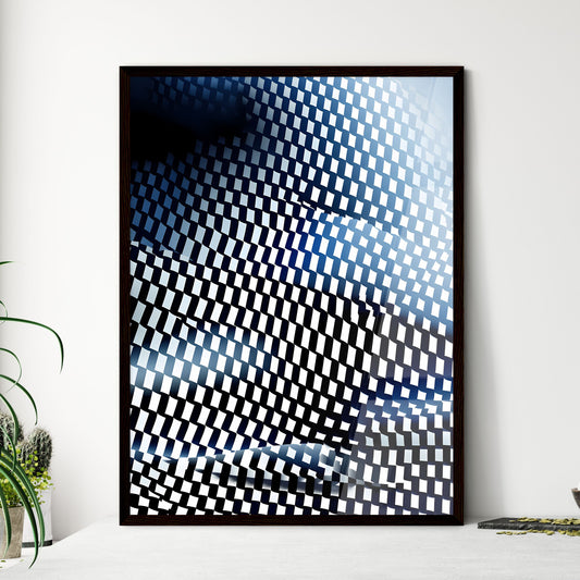 A Poster of halftone pattern - A Black And White Checkered Pattern Default Title