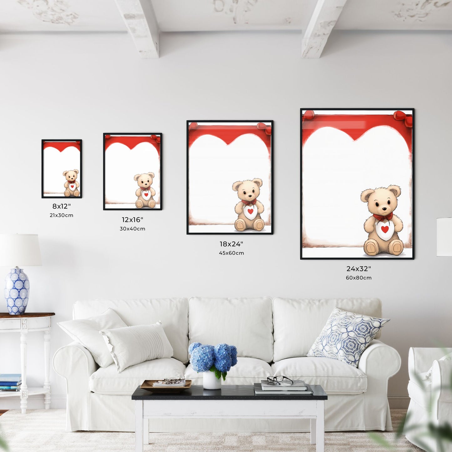 A Poster of Teddy Bear Holding a white banner - A Cartoon Of A Teddy Bear Default Title