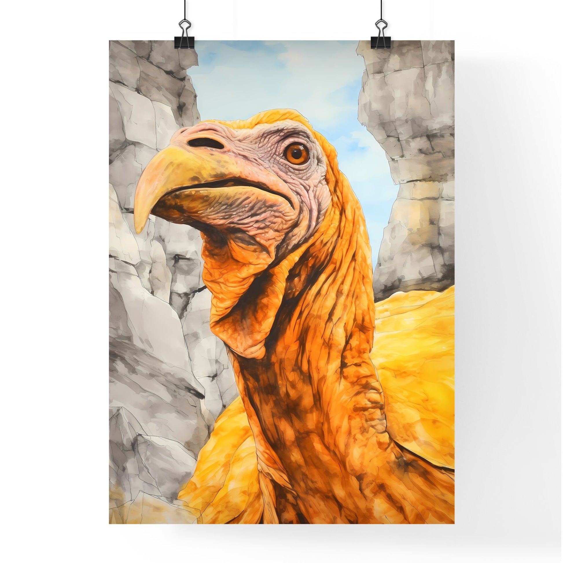 A Poster of Thanksgiving turkey - A Bird With A Long Neck Default Title