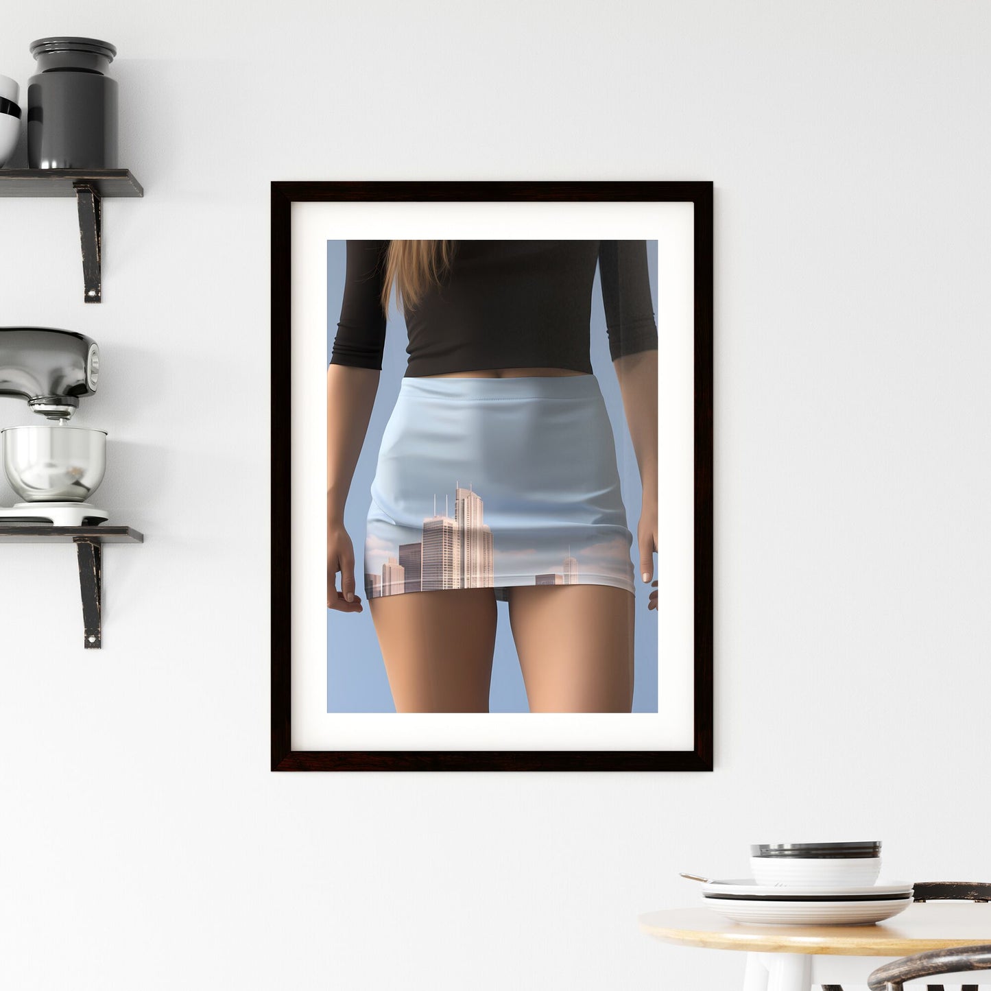 A Poster of Office lady extreme closeup - A Woman Wearing A Skirt Default Title