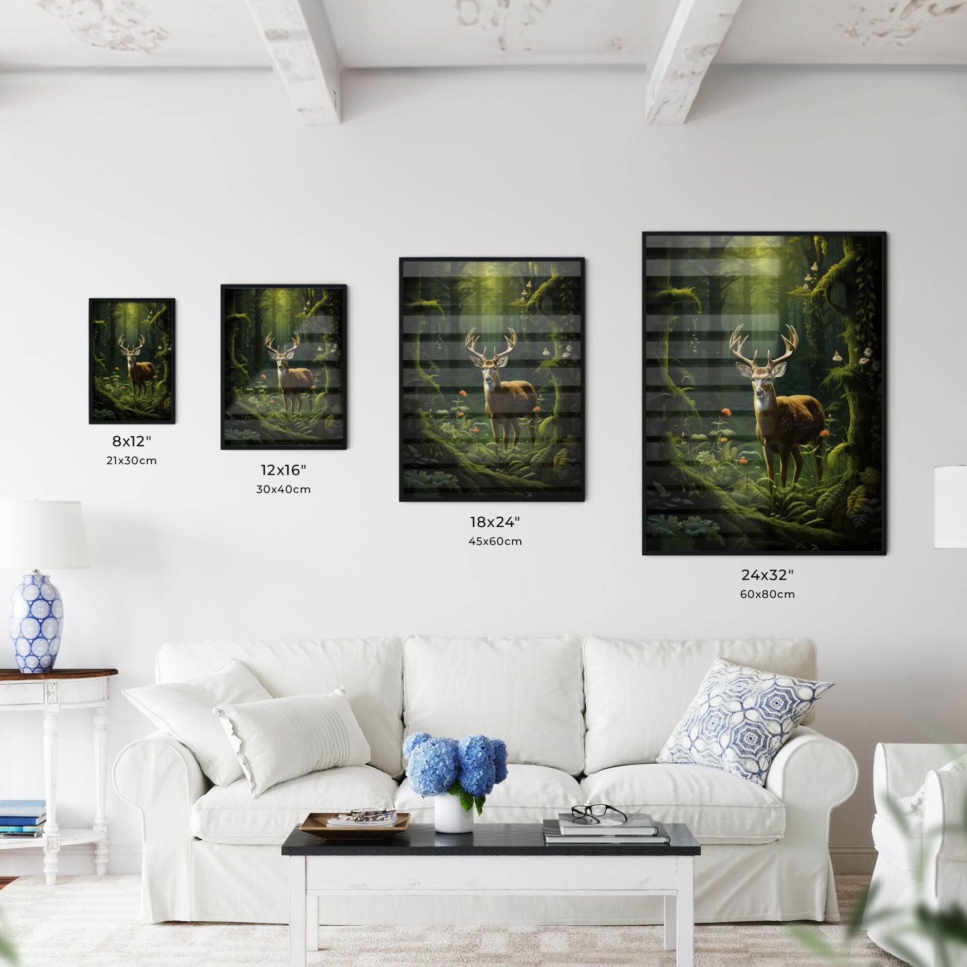 A Poster of deer in the forest - A Deer In A Forest Default Title