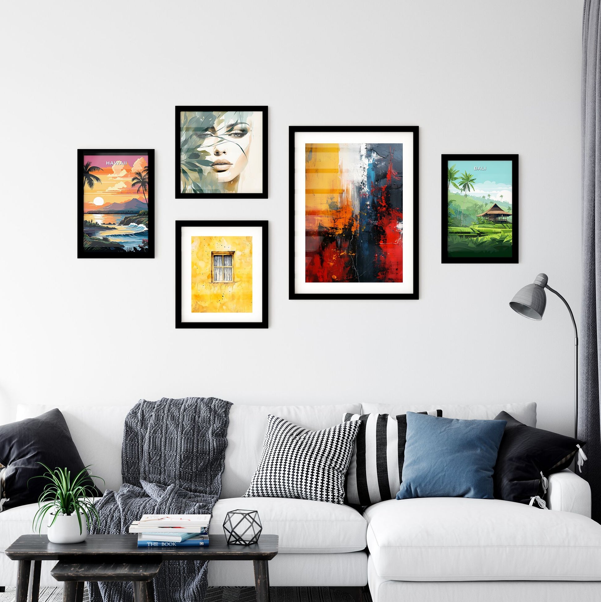 A Poster of abstract hand-made print - A Painting Of Different Colors Default Title