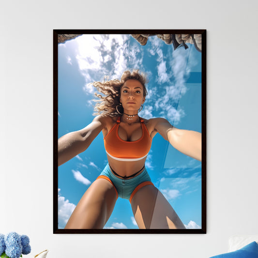 A Poster of influencer at the beach - A Woman Taking A Selfie Default Title