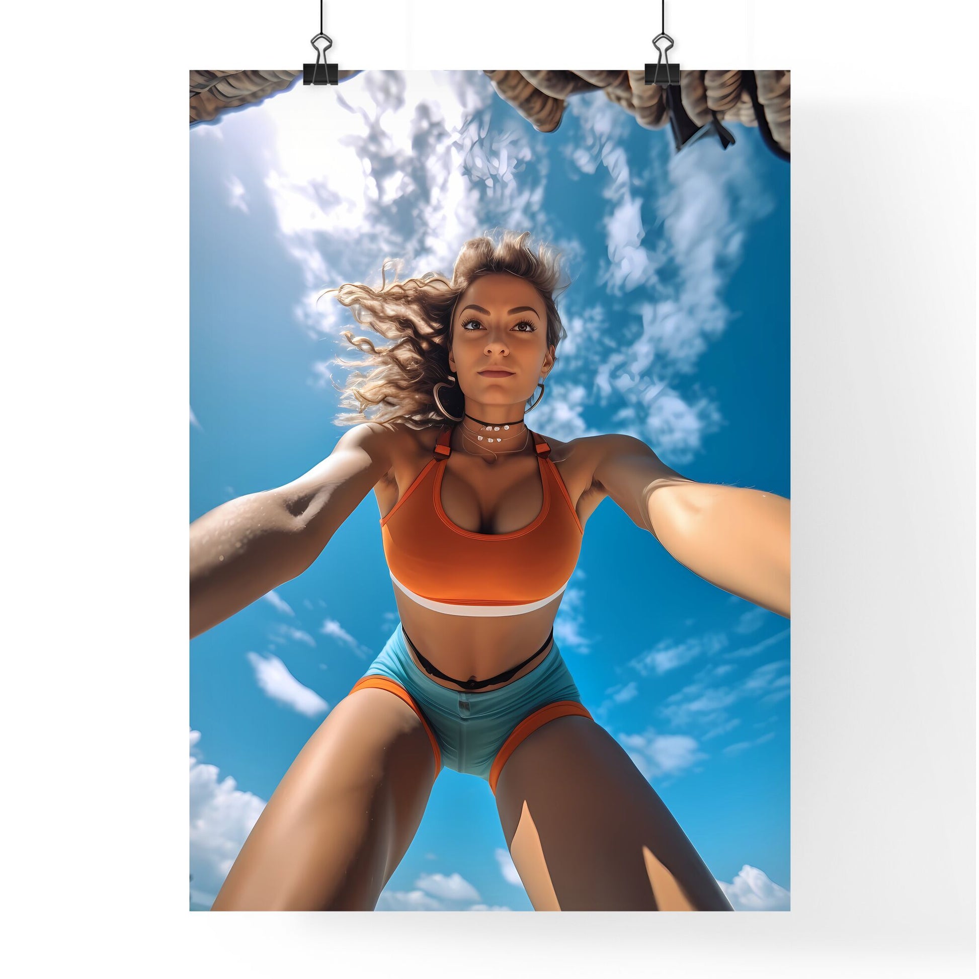 A Poster of influencer at the beach - A Woman Taking A Selfie Default Title