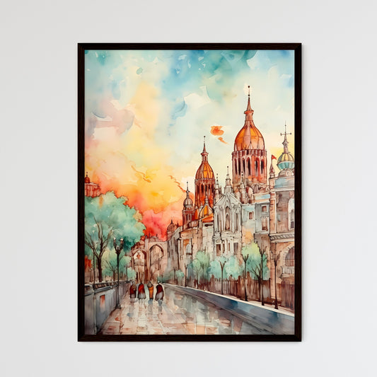 A Poster of cinco de mayo holiday card with copy space - A Watercolor Painting Of A City Default Title