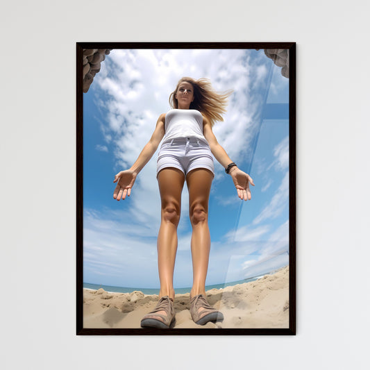 A Poster of influencer at the beach - A Woman Standing On A Beach Default Title