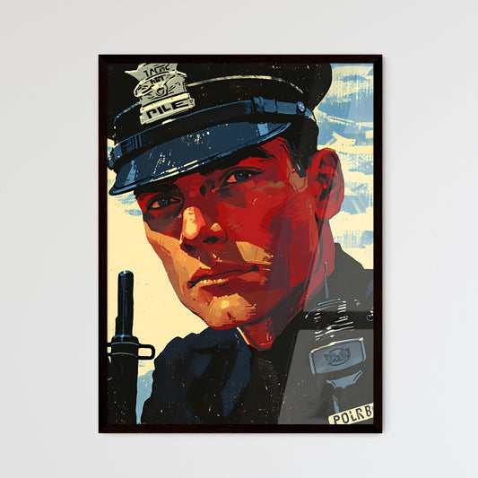 A Poster of Print style, simple, retro,policeman - A Man In A Uniform Default Title