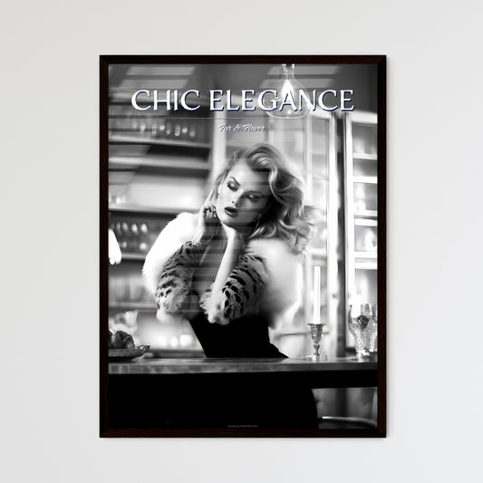 A Poster of leather goddess in a tres chic kitchen - A Woman In A Fur Coat Default Title