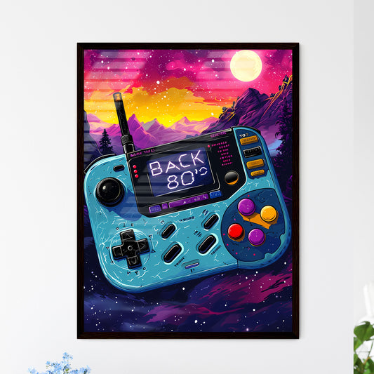 A Poster of 'back to the 80s'in a colorful background - A Video Game Controller In The Sky Default Title