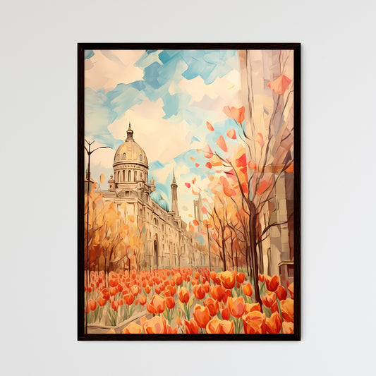 A Poster of cinco de mayo holiday - A Building With A Dome And Flowers Default Title