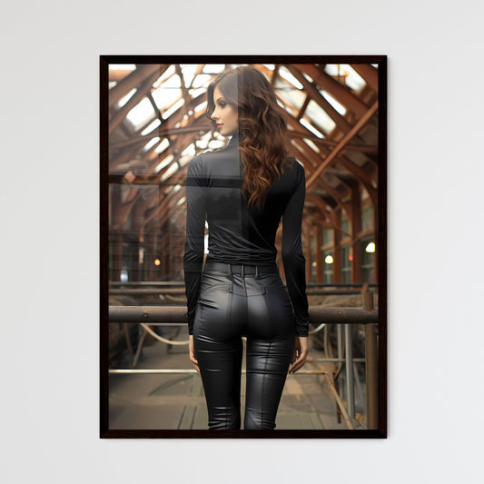 A Poster of full body back view - A Woman In Black Outfit Default Title