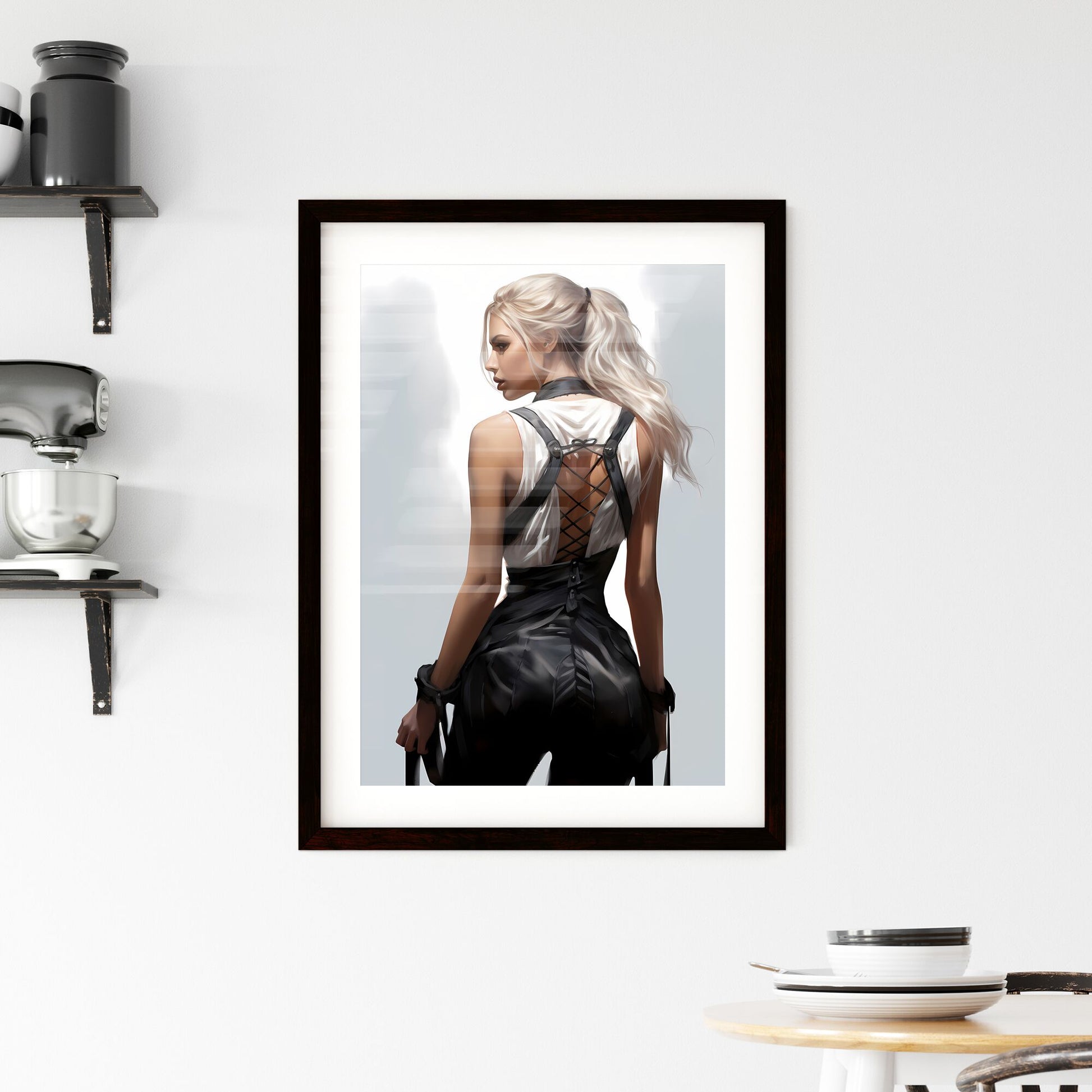 A Poster of concept art fashion concept - A Woman In A Black Dress Default Title