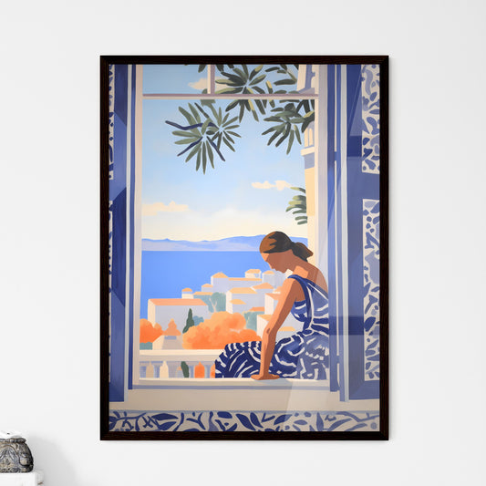 A Poster of if Matisse was a photographer - A Woman Sitting In A Window Looking Out A Window Default Title