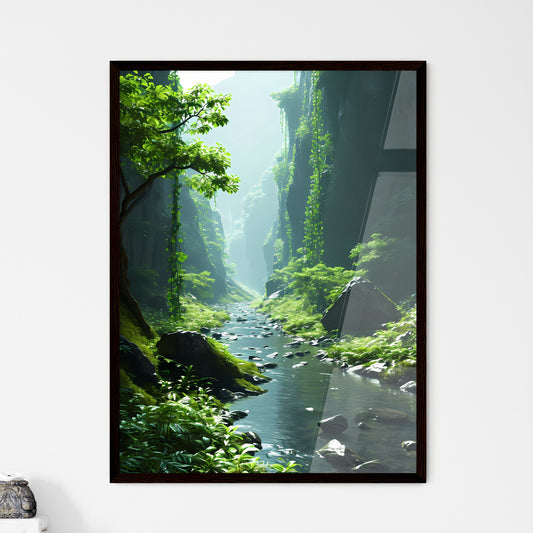 A Poster of Rainforests landscape - A Stream In A Forest Default Title