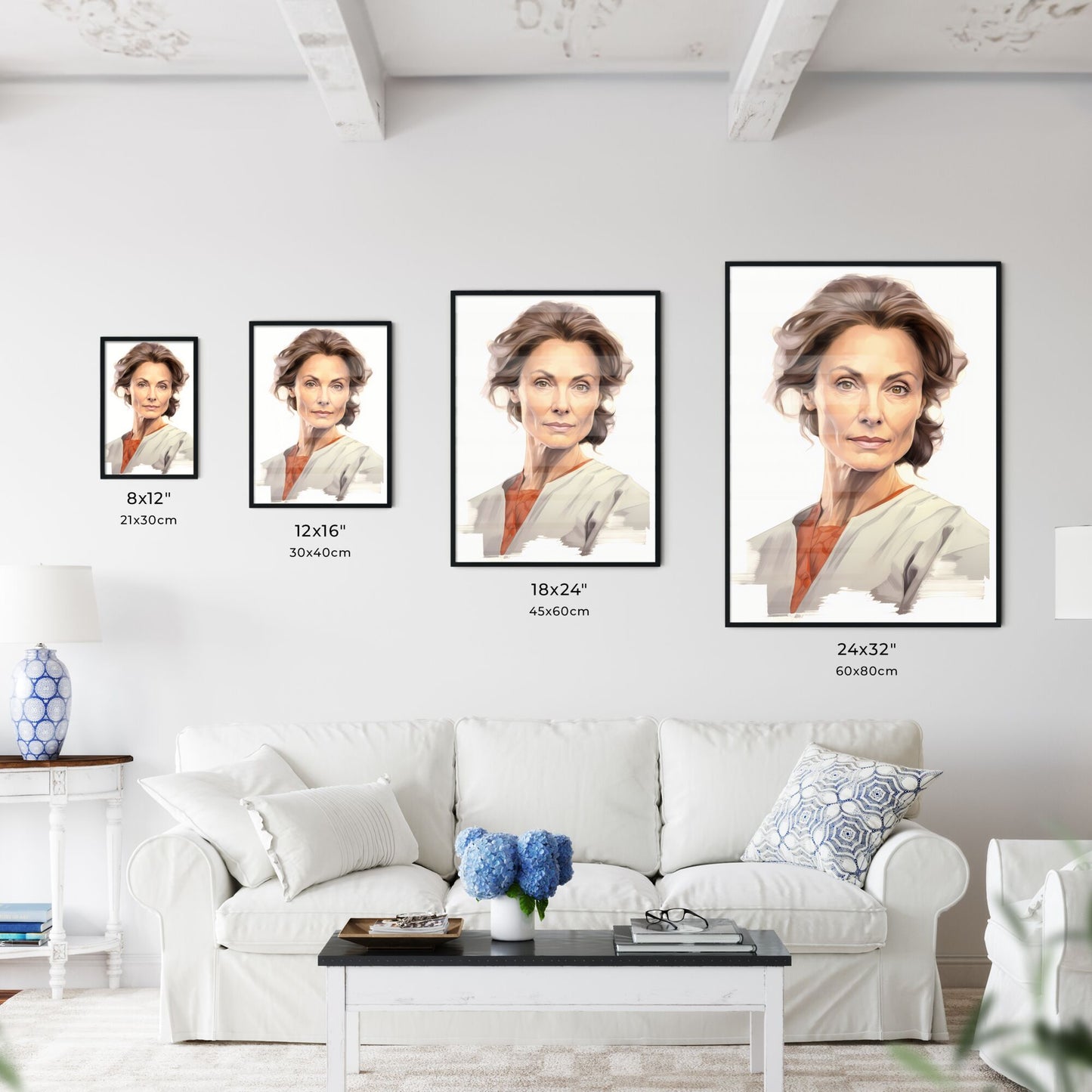A Poster of beautiful mature woman 50 years old - A Woman With Brown Hair Default Title