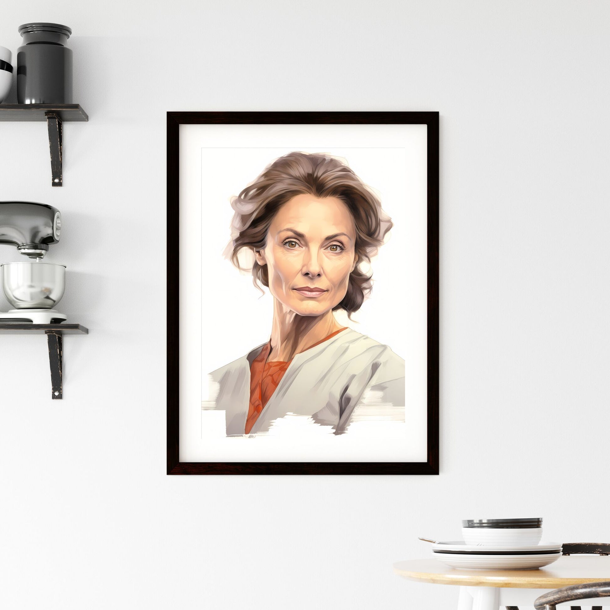 A Poster of beautiful mature woman 50 years old - A Woman With Brown Hair Default Title