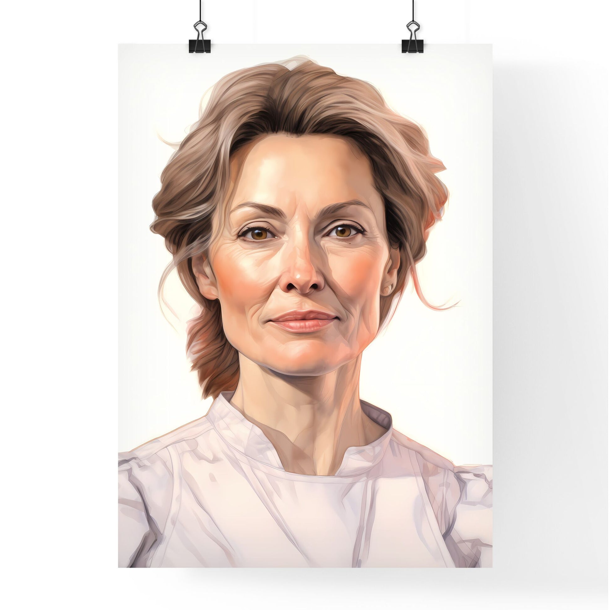 A Poster of beautiful mature woman 50 years old - A Woman With Blonde Hair Default Title