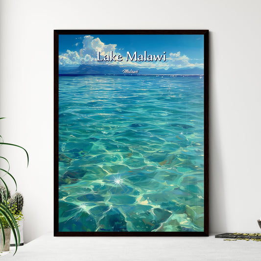 Lake Malawi, Malawi - Art print of a clear blue water with mountains in the background Default Title