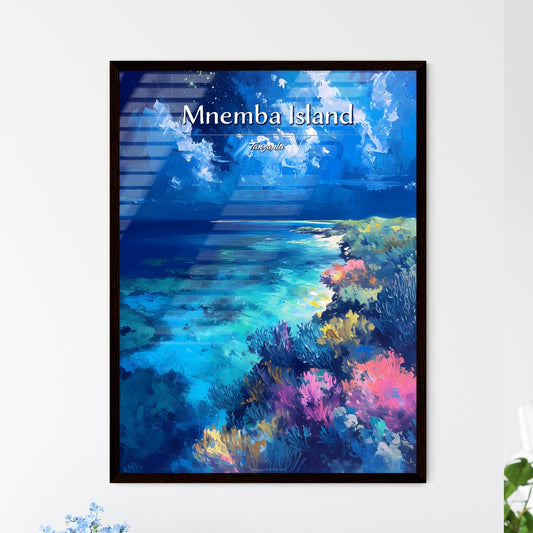 Mnemba Island, Tanzania - Art print of a painting of a beach and plants Default Title