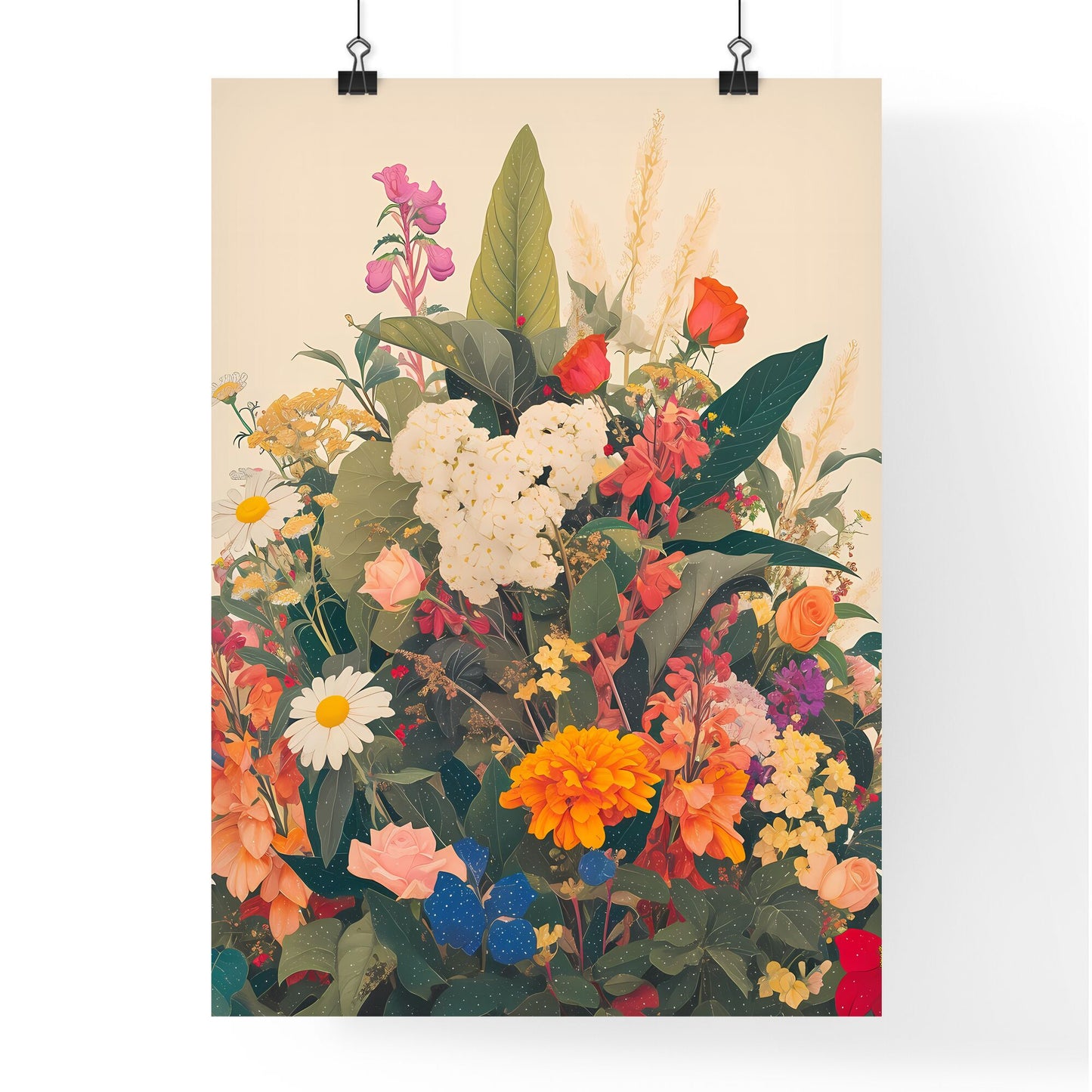 A botanical arrangement - Art print of a bouquet of flowers Default Title