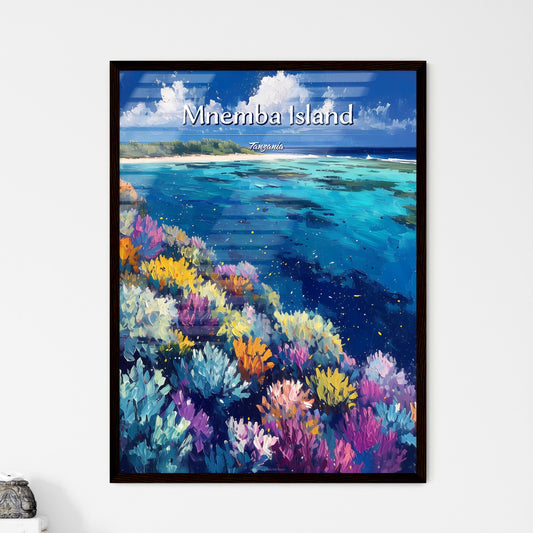 Mnemba Island, Tanzania - Art print of a colorful flowers on a beach Default Title