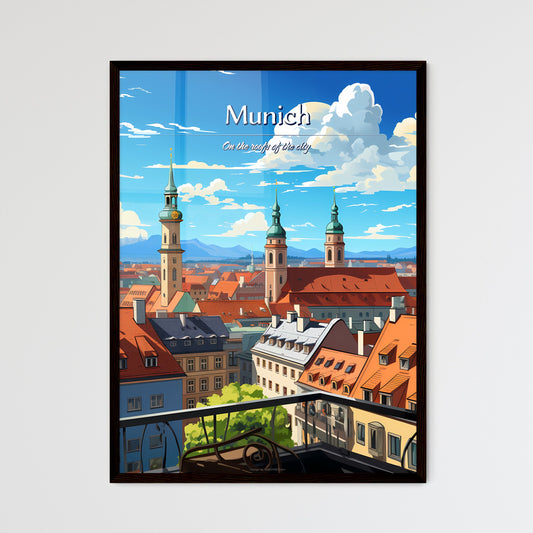 On the roofs of Munich - Art print of a rooftops of a city Default Title